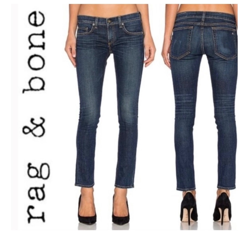 Rag & Bone Tomboy Straight Leg Jeans Aged Wash W1592K880AGD Size 26